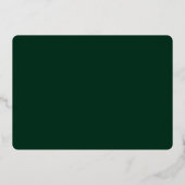 Co-Starring Forest Green Wedding Real Folieneinladung (Rückseite)