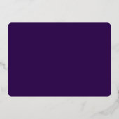 Co-Starring Royal Lila Wedding Real Folieneinladung (Rückseite)