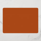 Co-Starring Terracotta Wedding Real Folieneinladung (Rückseite)