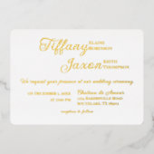 Co-Starring White Wedding Real Folieneinladung (Vorderseite)