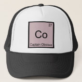 Co - T-Shirt Kapitän-Obvious Chemistry Element Truckerkappe (Vorderseite)