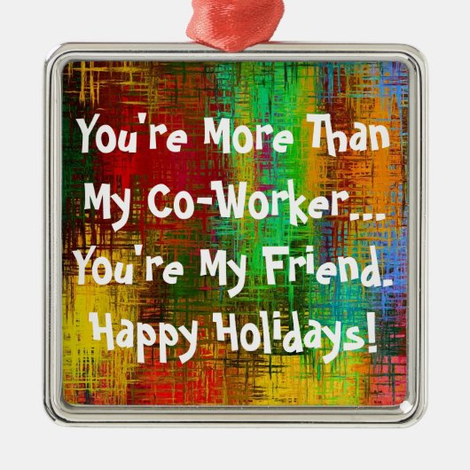 Co-Worker Christmas Ornament Aus Metall (Vorne)