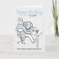 Co-Worker Funny Computer Typ Geburtstag