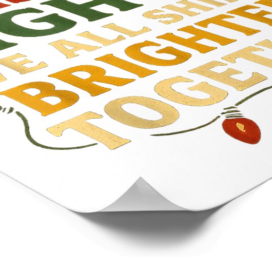 Co-workers Are Like Christmas Lights Funny Holiday Poster (Ecke)