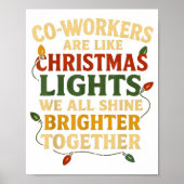 Co-workers Are Like Christmas Lights Funny Holiday Poster (Vorne)