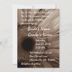 COA Gerber Daisy Hochzeit Einladung