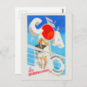 COA Marseille France Vintage Poster Postkarte (Vorne/Hinten)