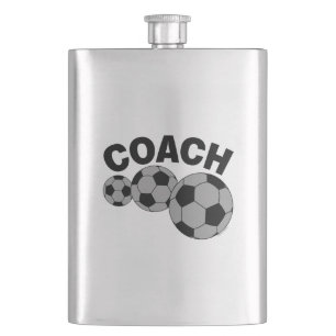 Coach 3 Soccer Balls Flachmann