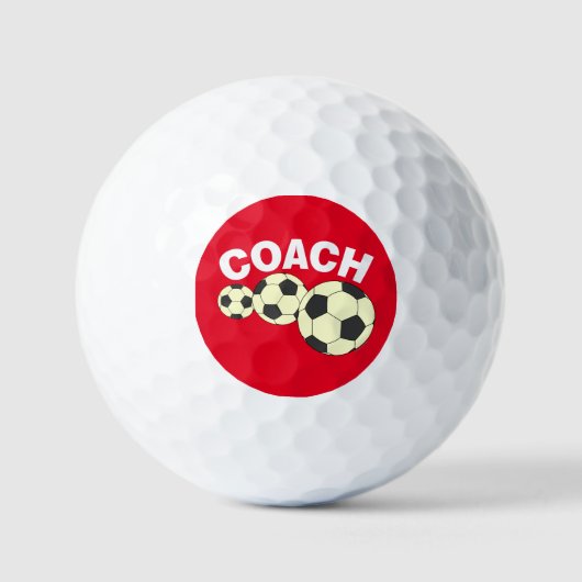 Coach 3 Soccer Balls Golfball (Vorderseite)