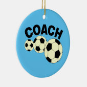 Coach 3 Soccer Balls Keramik Ornament (Rechts)