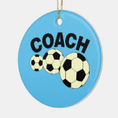 Coach 3 Soccer Balls Keramik Ornament (Links)