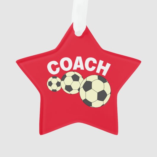 Coach 3 Soccer Balls Ornament (Rückseite)