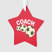 Coach 3 Soccer Balls Ornament (Vorderseite)