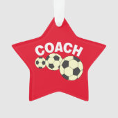 Coach 3 Soccer Balls Ornament (Vorderseite)