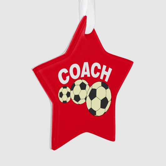 Coach 3 Soccer Balls Ornament (Vorderseite)