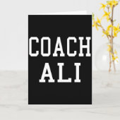 Coach Ali Maßgeschneidertes Fußball-Baseball-Team- Karte (Gelbe Blume)