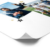 Coach Appreciation Collage Football Team Signature Poster (Ecke)