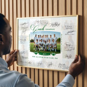 Coach Appreciation Collage Football Team Signature Poster
