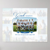 Coach Appreciation Collage Football Team Signature Poster (Vorne)