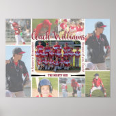 Coach Appreciation Photo Collage Team  Poster (Vorne)