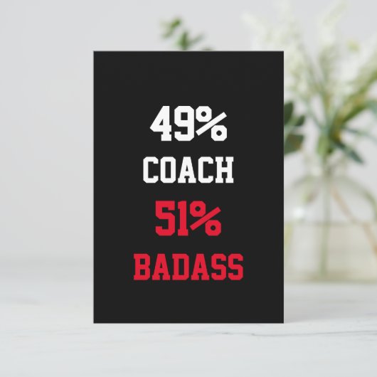 Coach Badass Card Karte (Stehend Vorderseite)