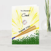 Coach Baseball Dankeschön Karte (Vorderseite)