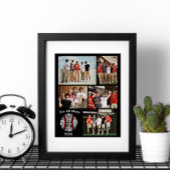 Coach Baseball Foto Collage Name Team # Poster