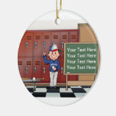 Coach, Baseball - Männchen Keramikornament (Links)