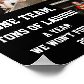 Coach baseball Photo Collage Name Team # Poster (Ecke)