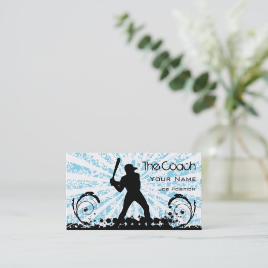 Coach Baseball Visitenkarte (Stehend Vorderseite)