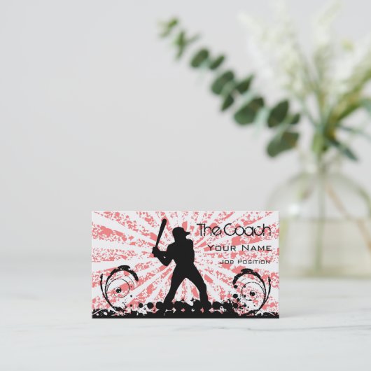 Coach Baseball Visitenkarte (Stehend Vorderseite)