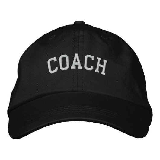 Coach Basic anpassbare bestickte Cap Black Bestickte Baseballkappe (Vorderseite)