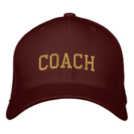 Coach bestickt Baseballhut / Cap - Red Gold Bestickte Baseballkappe