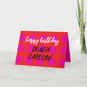 Coach Birthday Card, Personalisierte Karte für Rei