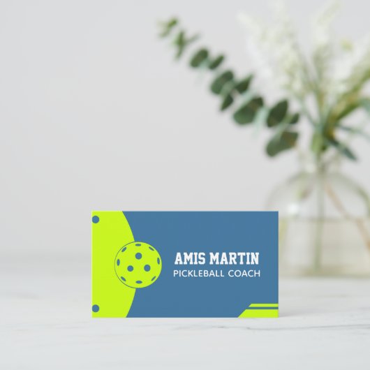 Coach Business Card für Pickleball Visitenkarte (Stehend Vorderseite)