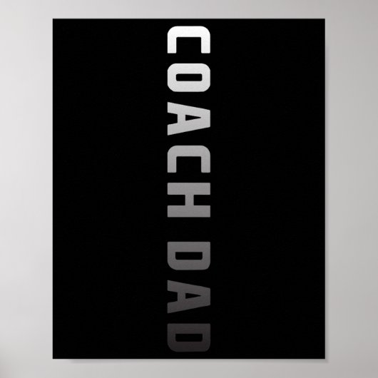 Coach Dad Design - Fußball Sketll Coach Vater Poster (Vorne)