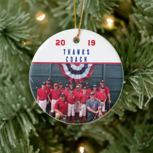 Coach Danke - Cooperstown Gift Team Foto Keramik Ornament