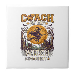 Coach Day Hexennacht Halloween Fliegender Mond Spi Fliese