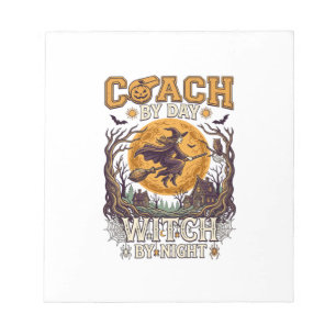Coach Day Hexennacht Halloween Fliegender Mond Spi Notizblock