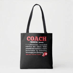 Coach Definition Funny Team Coach Tasche