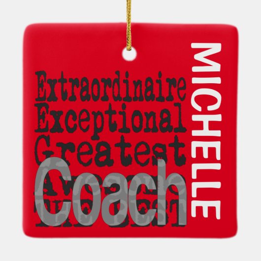 Coach Extraordinaire CUSTOM Keramik Ornament (Rückseite)