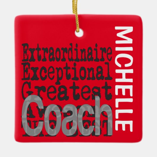 Coach Extraordinaire CUSTOM Keramik Ornament (Vorderseite)