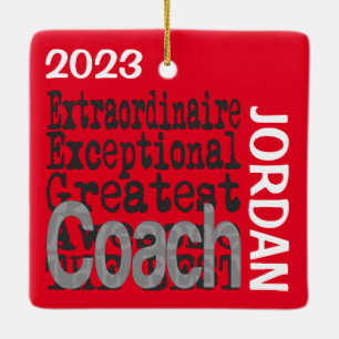 Coach Extraordinaire CUSTOM Keramikornament