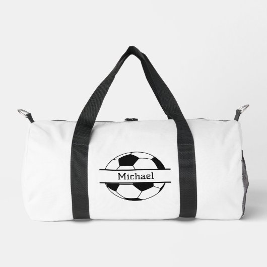 Coach-Fanname oder Mannschaft für Fußballspieler Duffle Bag (Vorderseite)