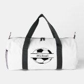 Coach-Fanname oder Mannschaft für Fußballspieler Duffle Bag (Rückseite)