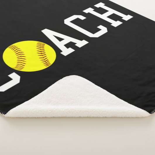 Coach Fast-pitch Softball Gift Idea print Sherpadecke (3/4)