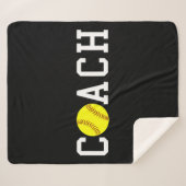 Coach Fast-pitch Softball Gift Idea print Sherpadecke (Vorderseite (Horizontal))