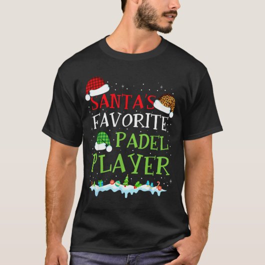 Coach Favorite s Player Padel Santa Padel Fun Laug T-Shirt (Vorderseite)