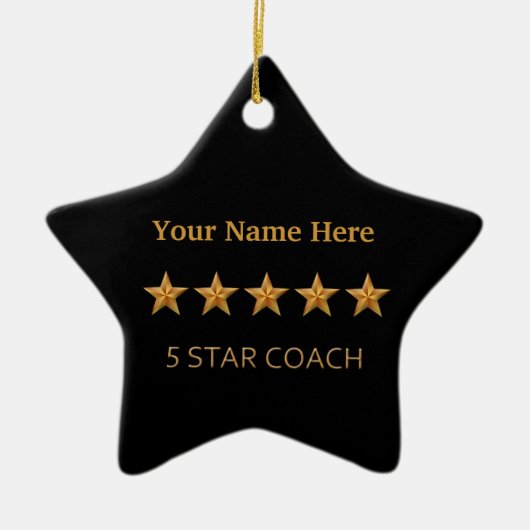 Coach Five 5 Star Award Weihnachtsdekoration Keramikornament (Vorne)