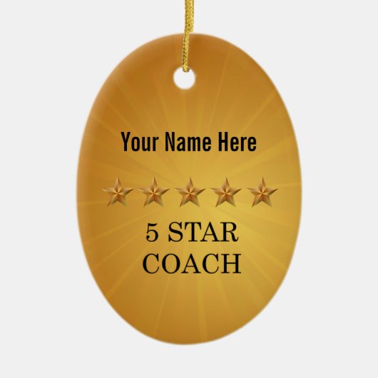 Coach Five 5 Star Gold Award Weihnachtsschmuck (Vorne)